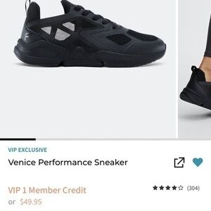 Fabletics || NWOT Venice Performance Sneaker {Black}